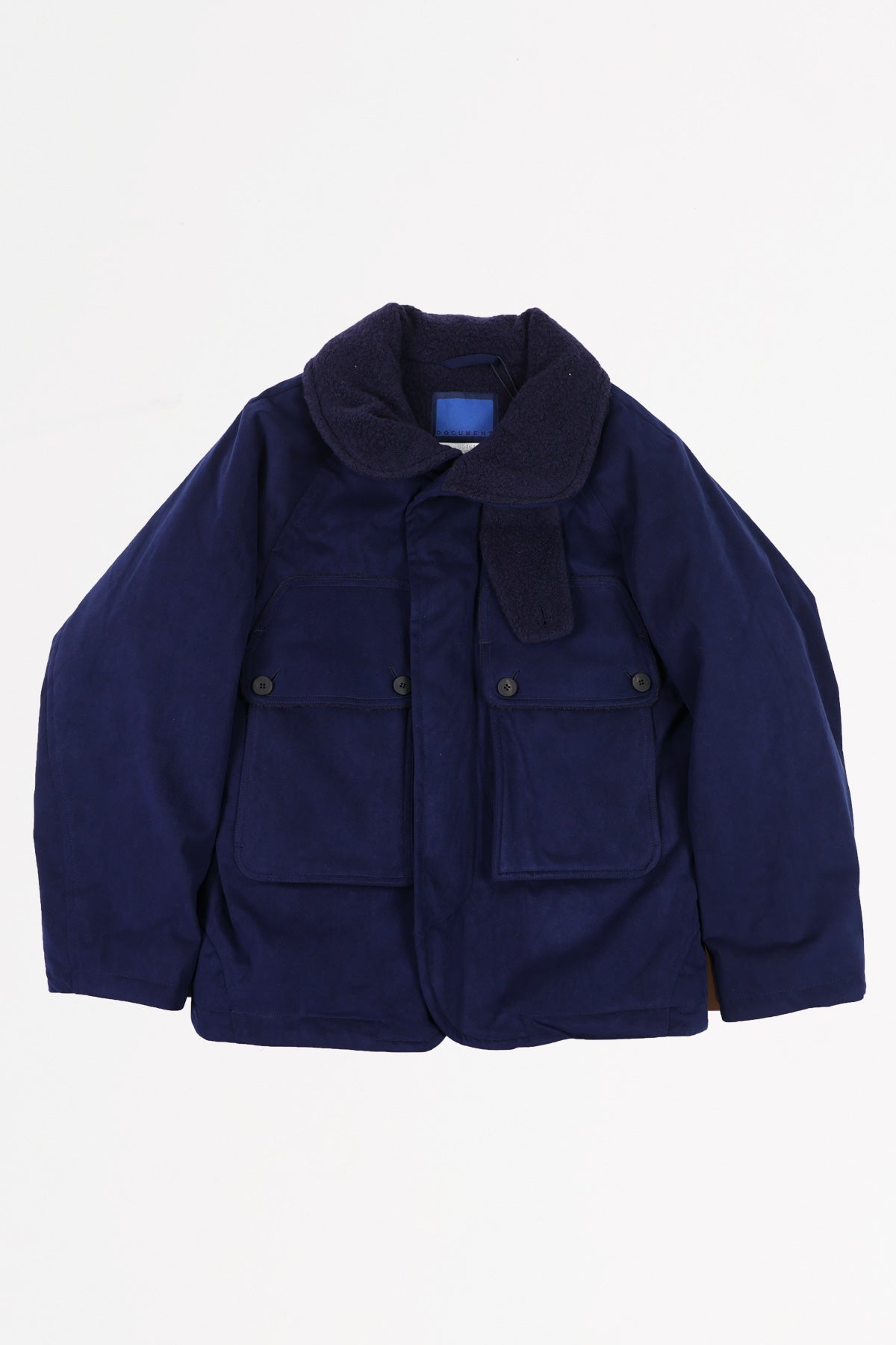 Document - Vegan Suede Big Pocket Jacket - Navy - Canoe Club