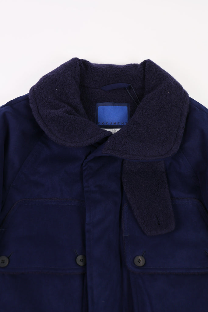 Document - Vegan Suede Big Pocket Jacket - Navy - Canoe Club