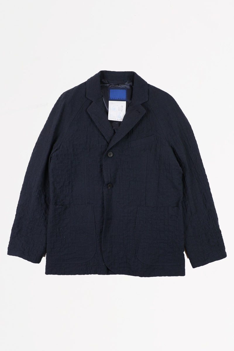 Document Wool Cotton Raglan Jacket | Navy | Canoe Club