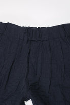 Document - Wool Cotton Tucked Easy Pants - Navy - Canoe Club