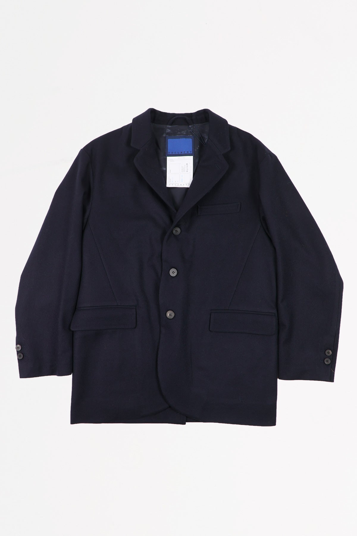Document - Wool Melton Set Up Jacket - Dark Navy - Canoe Club