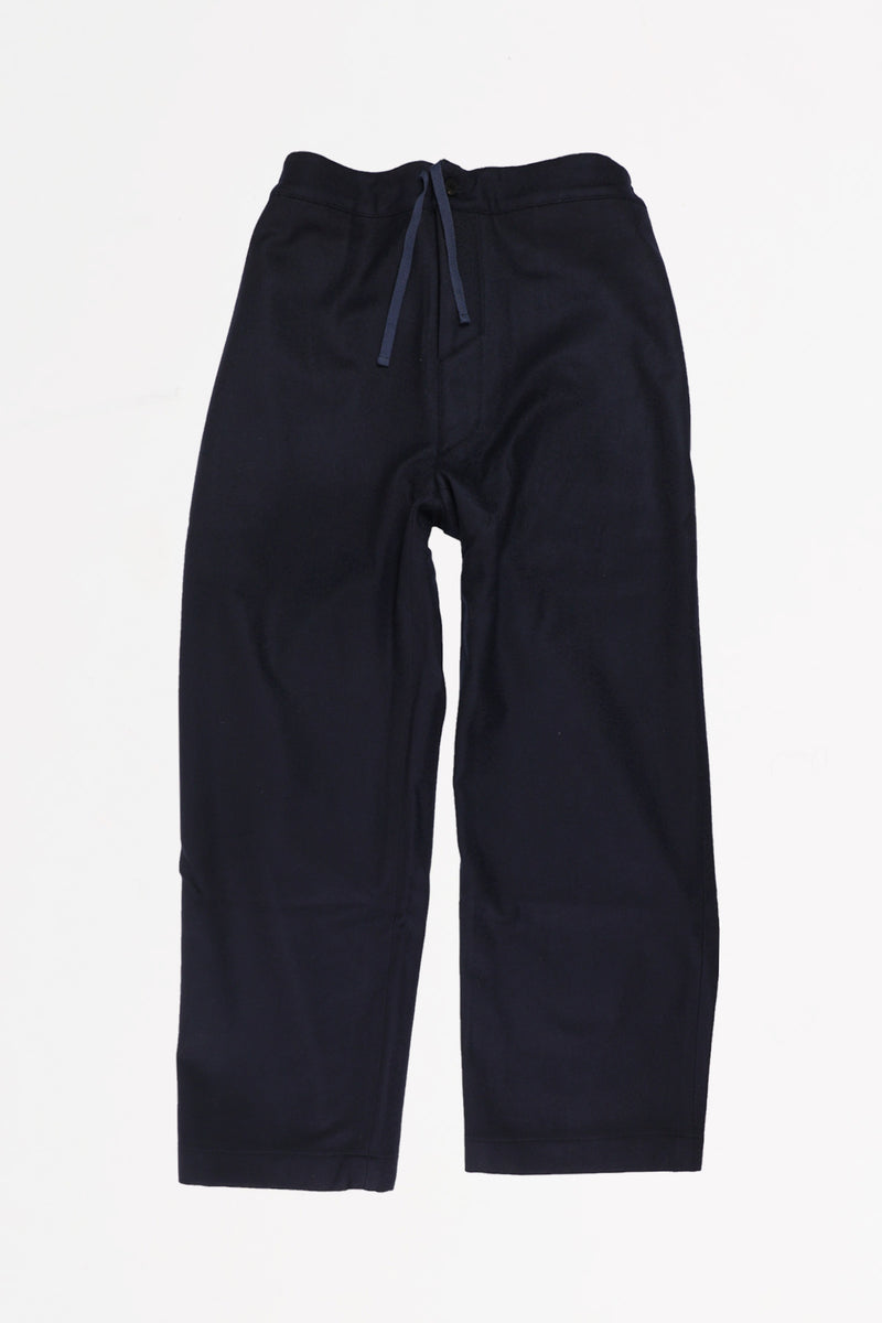 Document Wool Melton Tucked Pants Dark Navy Canoe Club