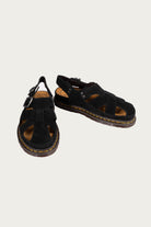 Dr. Martens - San Archive Fisherman - Plush Suede Reverse Black - Canoe Club