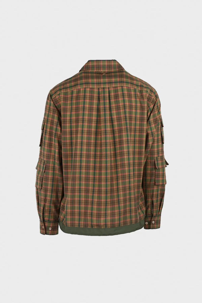 Eastlogue - Magazine Pouch Shirt - Salmon Green Check - Canoe Club