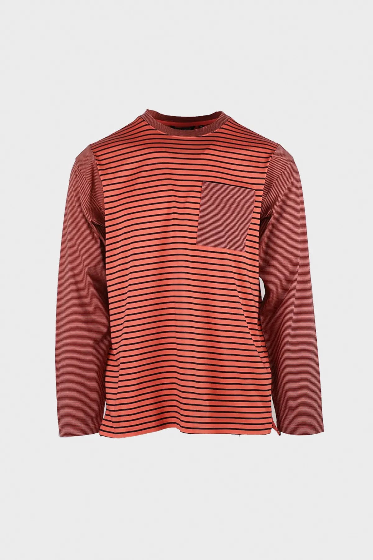 Eastlogue - Strike Bowling Longsleeve Shirt - Salmon/Navy - Canoe Club