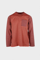 Eastlogue - Strike Bowling Longsleeve Shirt - Salmon/Navy - Canoe Club