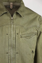 Eastlogue - Western Trucker Jacket - Olive Denim - Canoe Club