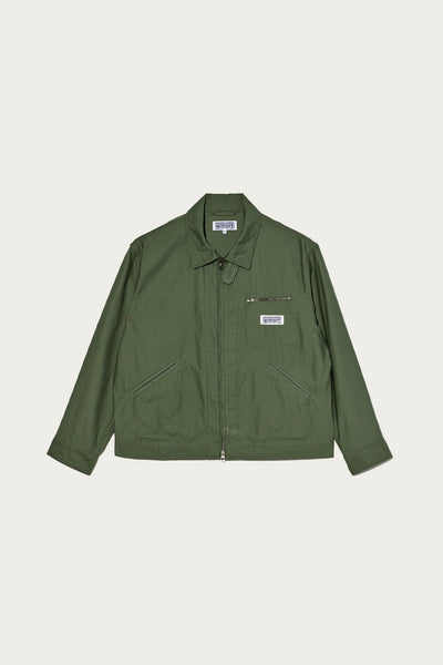 Engineered Garments Workaday Short Jacket | Olive Cotton Reversed