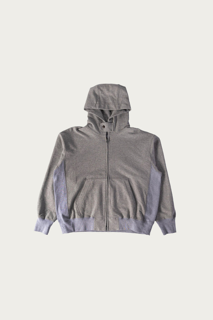 Engineered Garments Workaday Zip Hoodie | Solid Heather Grey