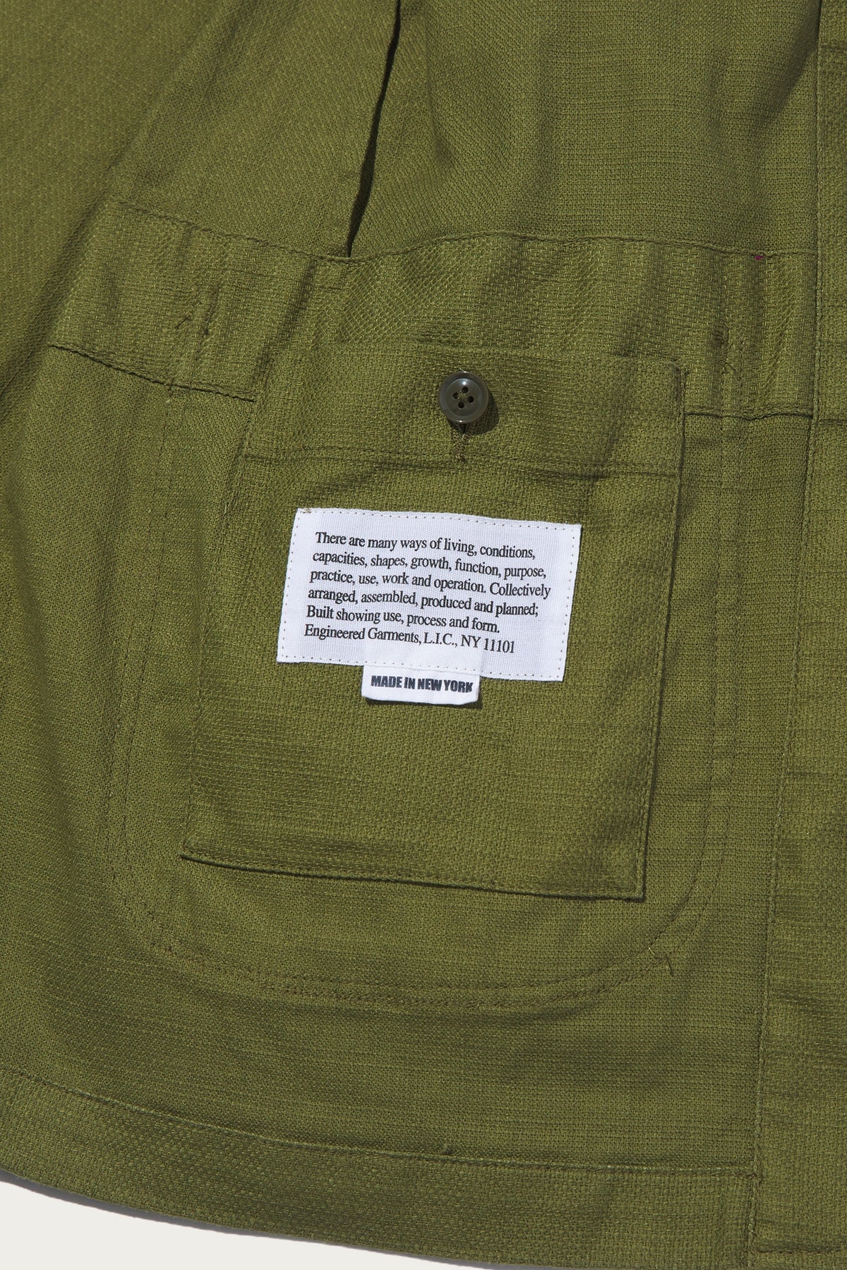 Engineered Garments Bedford Jacket | Olive CL Java Cloth | Canoe Club