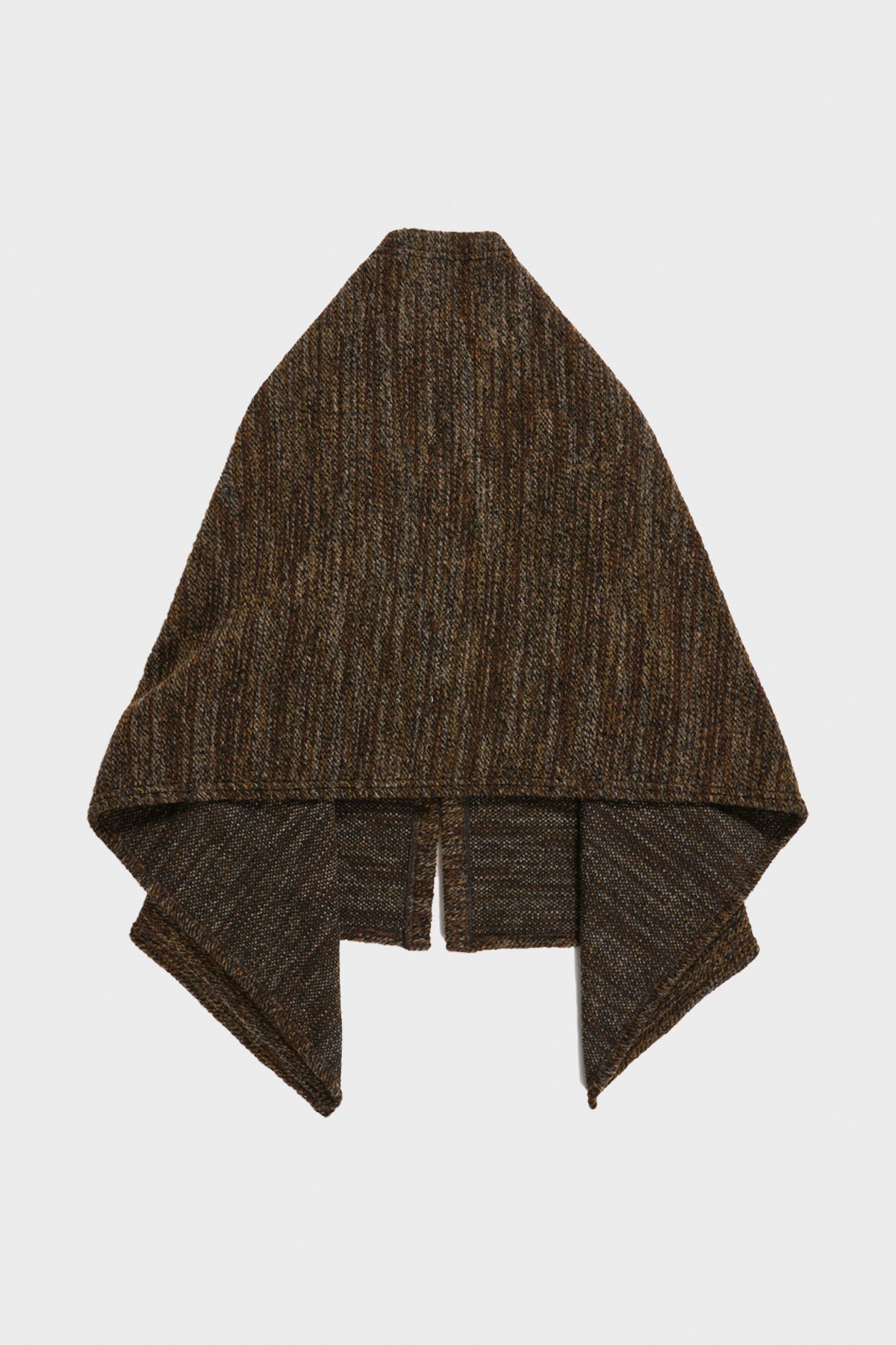 Engineered Garments - Button Shawl - Brown Poly Wool Melange Knit - Canoe Club