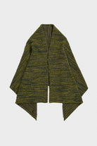 Engineered Garments - Button Shawl - Green Poly Wool Melange Knit - Canoe Club