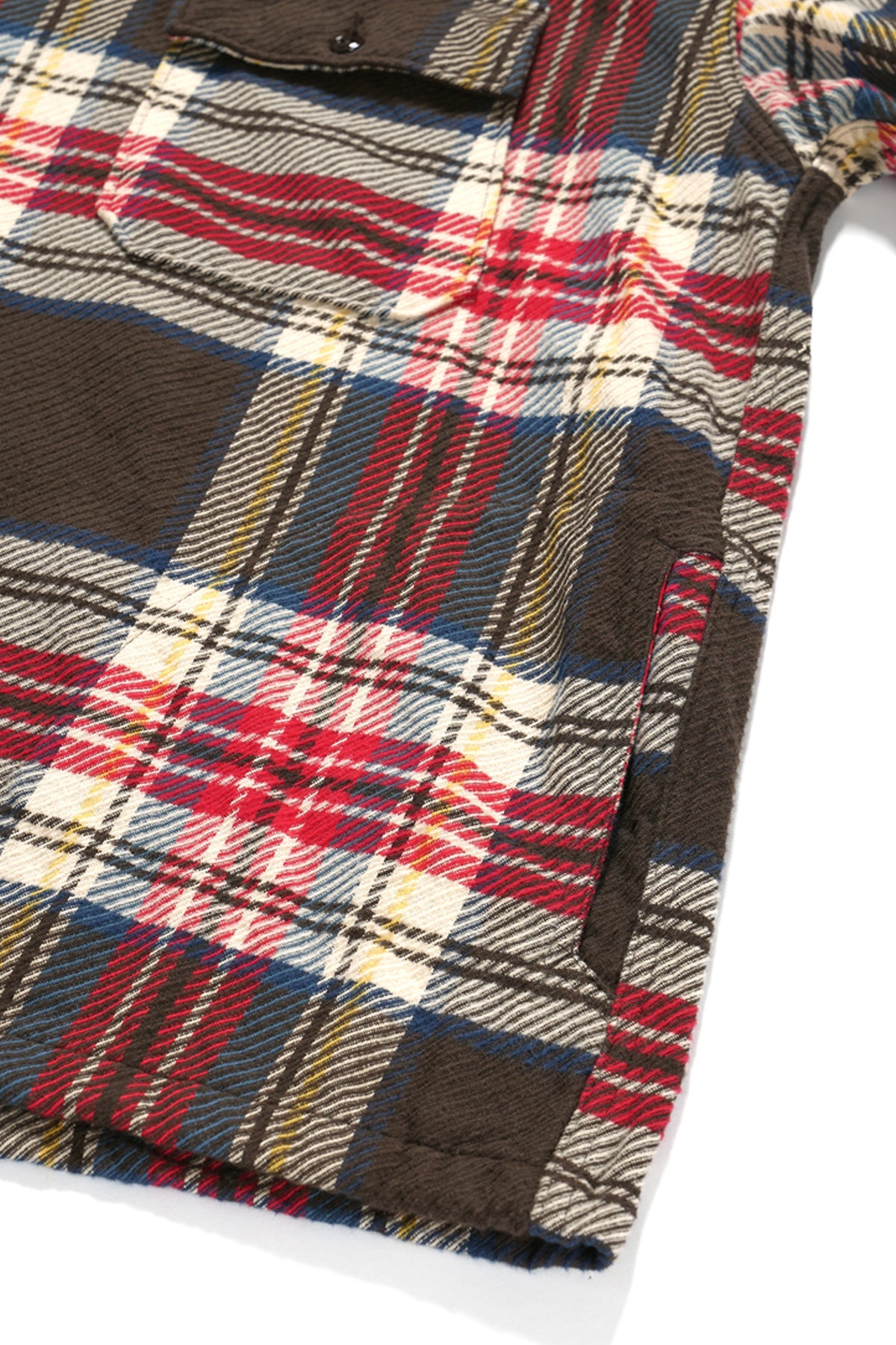 Engineered Garments - Cagoule Shirt - Brown Cotton Heavy Twill Plaid - Canoe Club