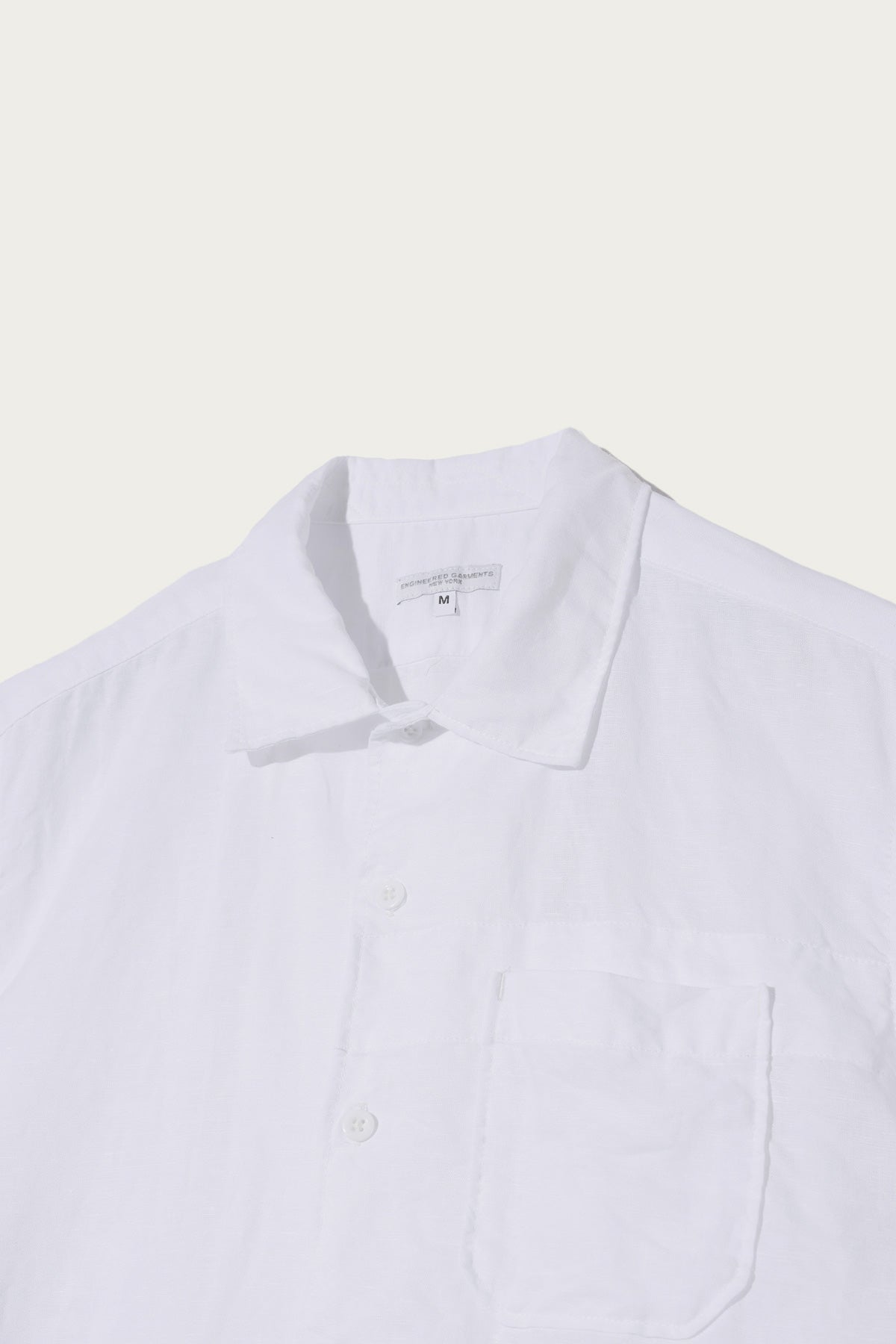 Engineered Garments - Camp Shirt - White Hankerchief Linen - Canoe Club