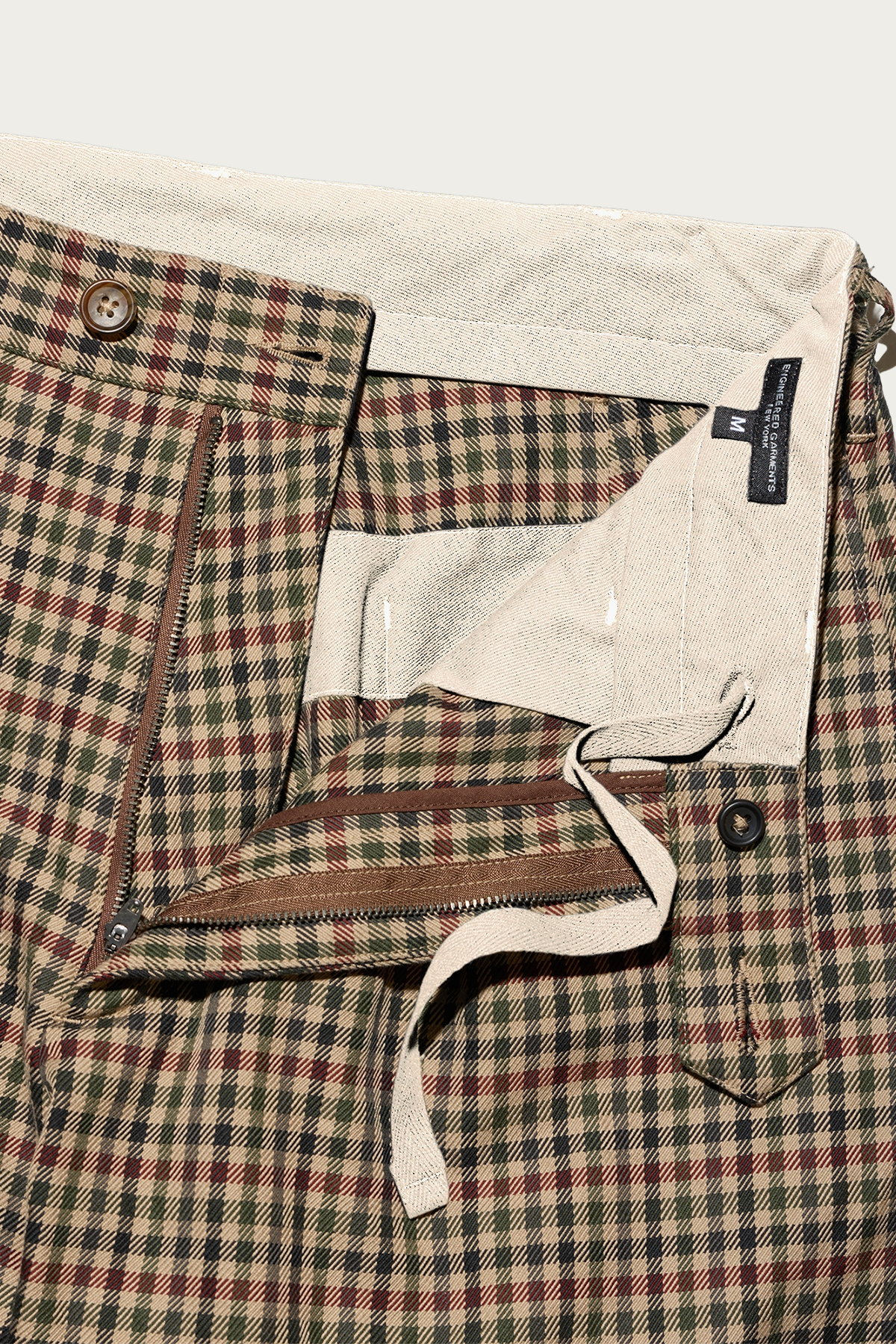 Engineered Garments - Carlyle Pant - Brown/Olive Heavy Gunclub Check - Canoe Club