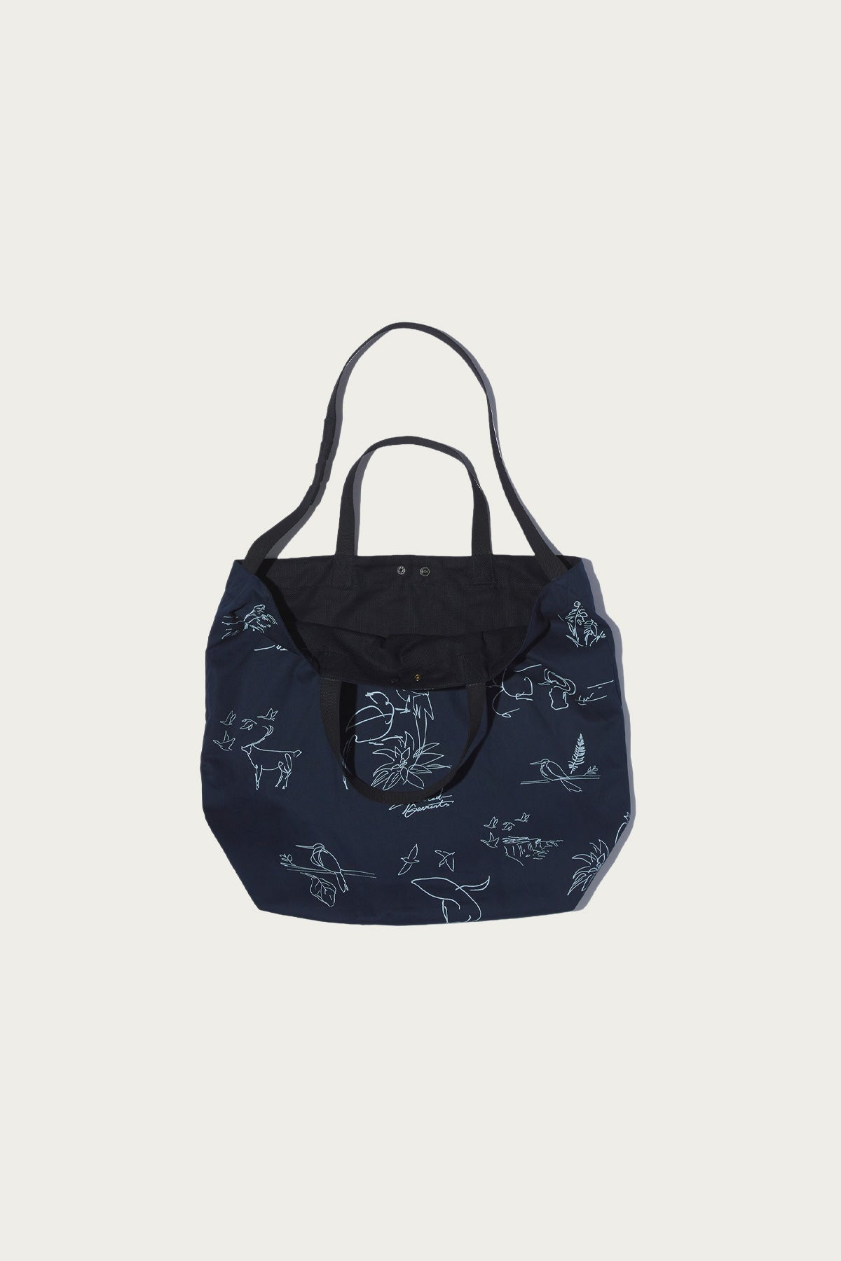 Engineered Garments - Carry All Tote Reversible - Navy Animal Print 6.5oz Flat Twill - Canoe Club