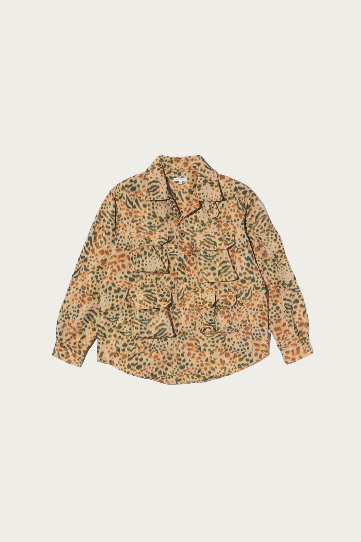 Engineered Garments - Explorer Shirt Jacket - Brown Polyester Leopard - Canoe Club