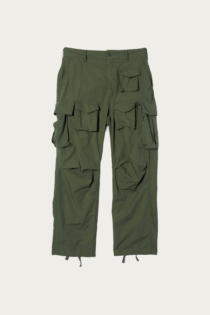 Engineered Garments - FA Pant - Olive Cotton Ripstop - Canoe Club