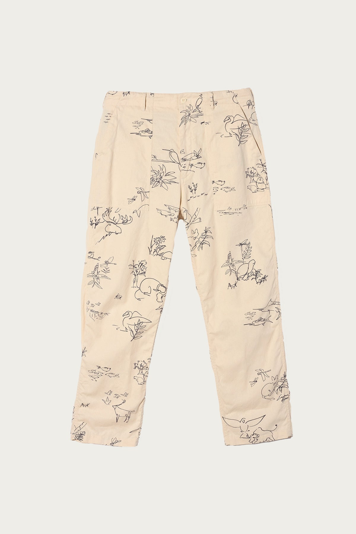 Engineered Garments - Fatigue Pant - Natural Animal Print 6.5oz Natural Twill - Canoe Club
