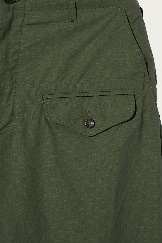 Engineered Garments - Gurkha Pant - Olive Cotton Ripstop - Canoe Club