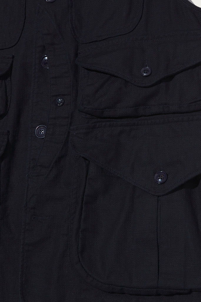 Engineered Garments - Hunting Jacket Vest - Dark Navy CL Java Cloth - Canoe Club