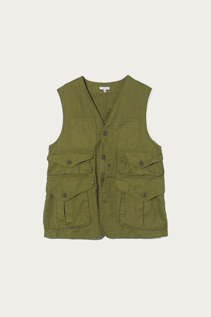 Engineered Garments - Hunting Jacket Vest - Olive CL Java Cloth - Canoe Club