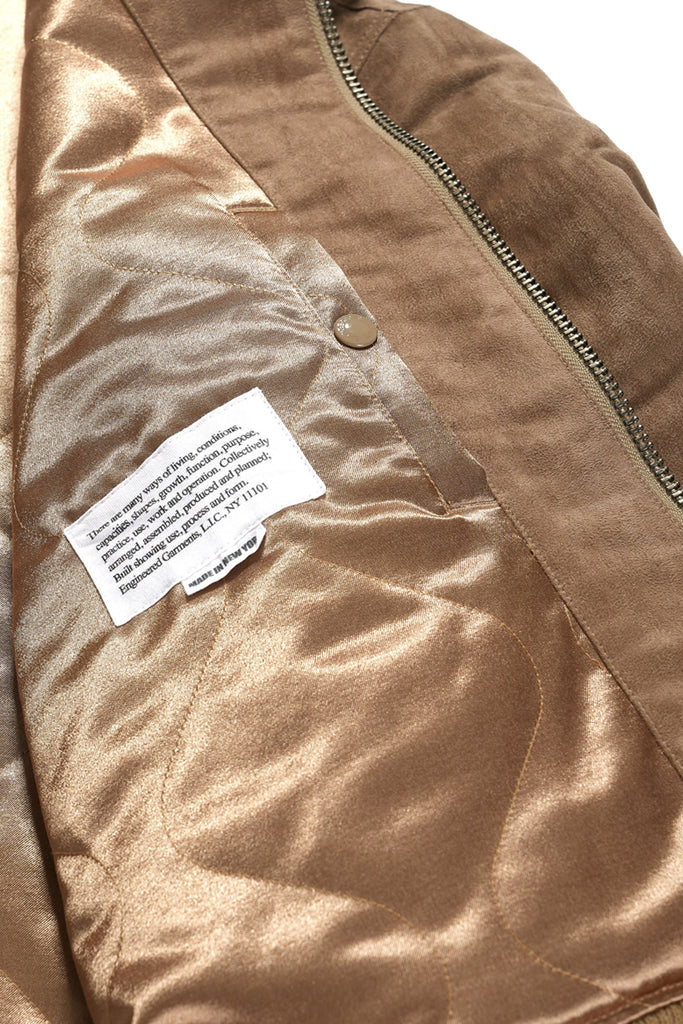 Engineered Garments - LL Jacket - Khaki Polyester Fake Suede - Canoe Club