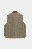 Engineered Garments - LL Vest - Khaki Acrylic Wool Gunclub Check - Canoe Club