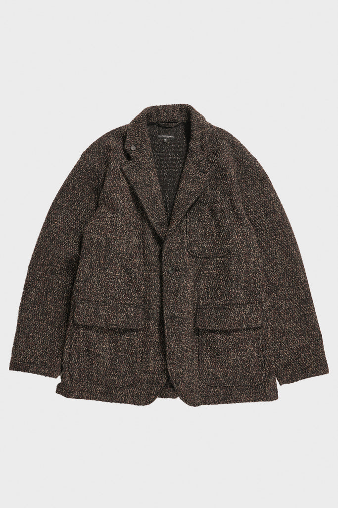 Engineered Garments - Loiter Jacket - Dark Brown Polyester Wool Tweed Boucle - Canoe Club