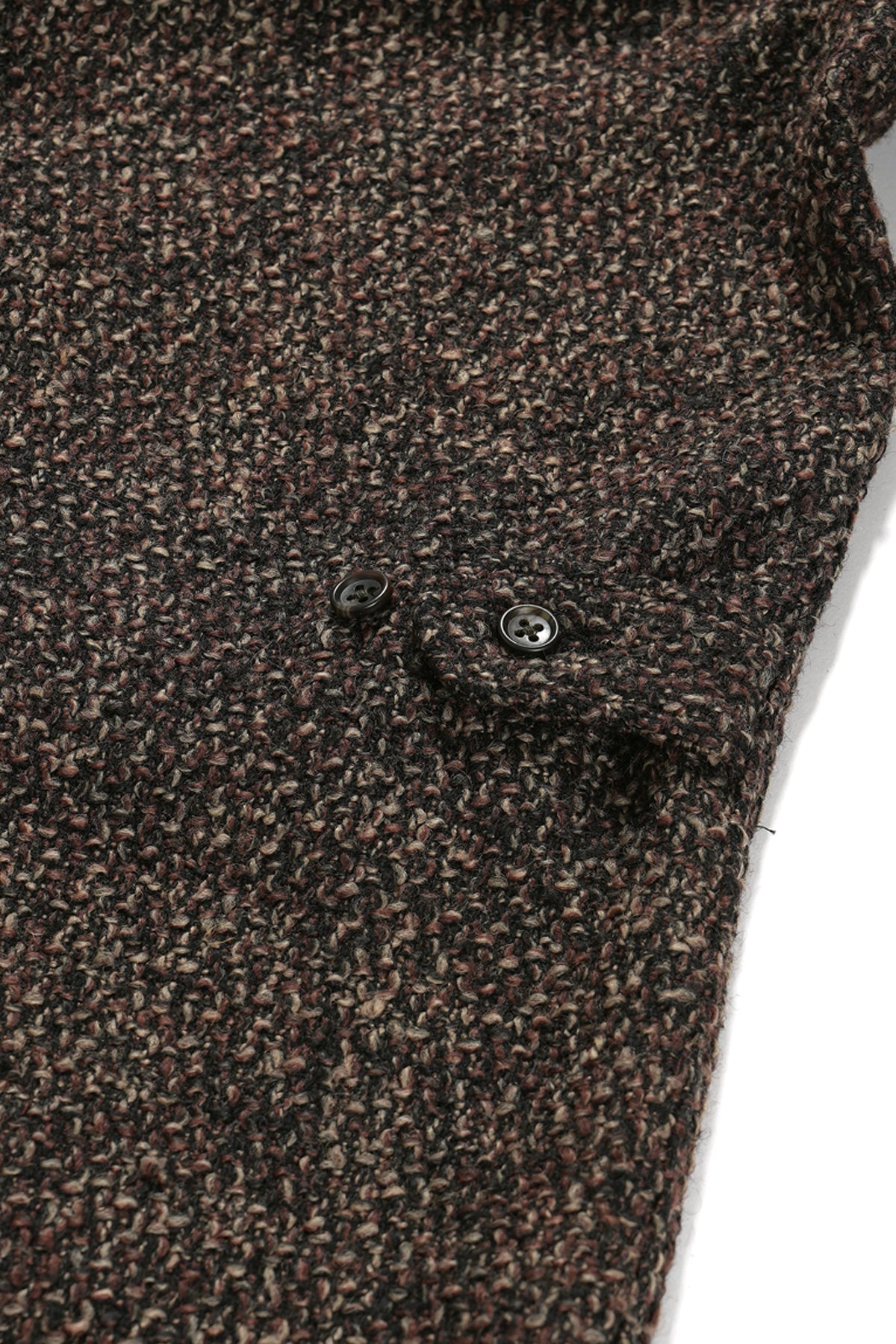 Engineered Garments - Loiter Jacket - Dark Brown Polyester Wool Tweed Boucle - Canoe Club