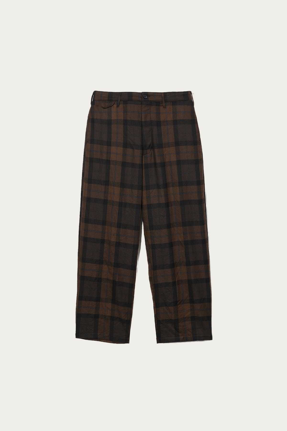 Engineered Garments - Officer Pant - Brown/Black Worsted Wool Plaid - Canoe Club