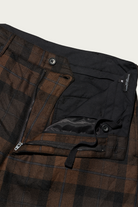 Engineered Garments - Officer Pant - Brown/Black Worsted Wool Plaid - Canoe Club