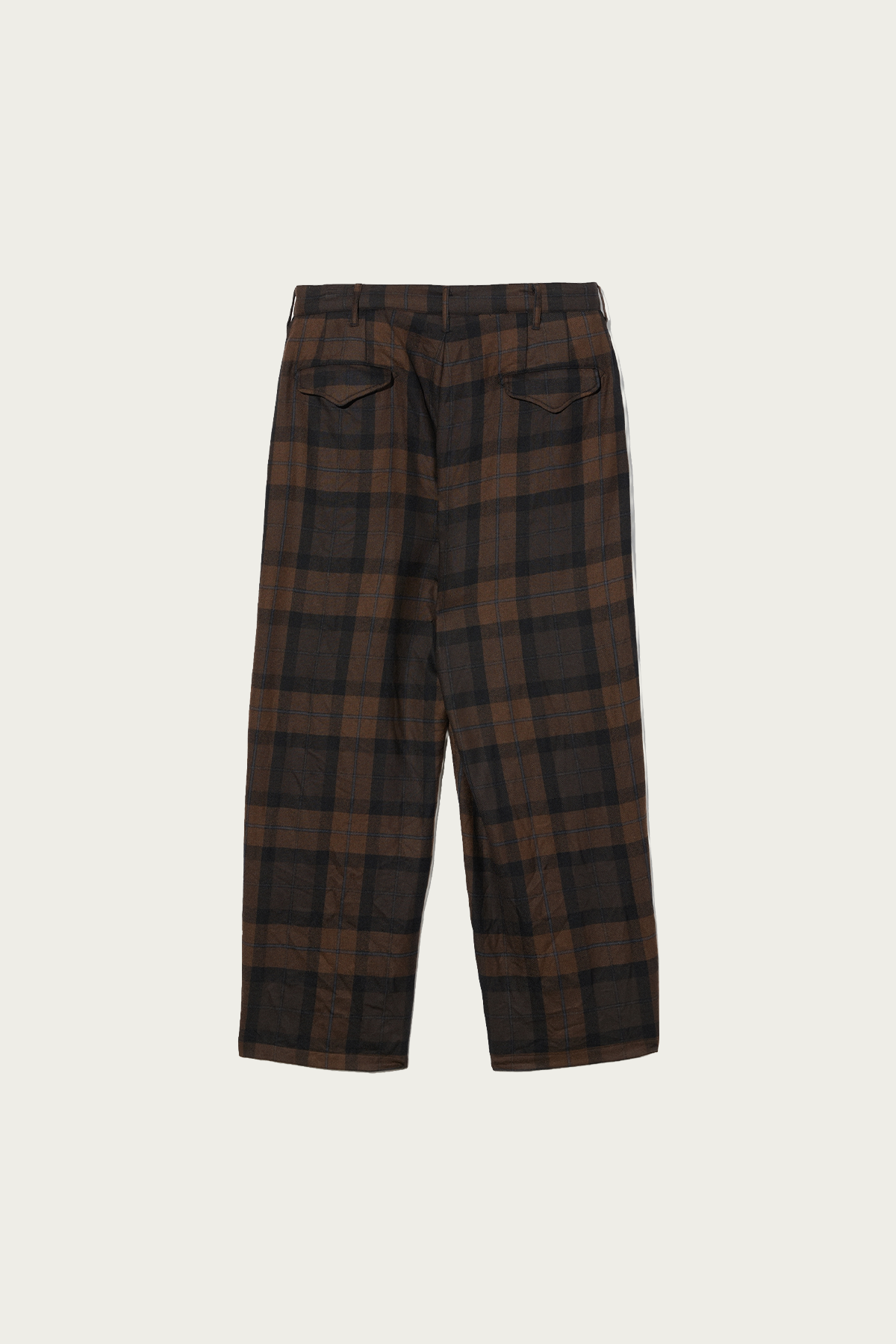 Engineered Garments - Officer Pant - Brown/Black Worsted Wool Plaid - Canoe Club