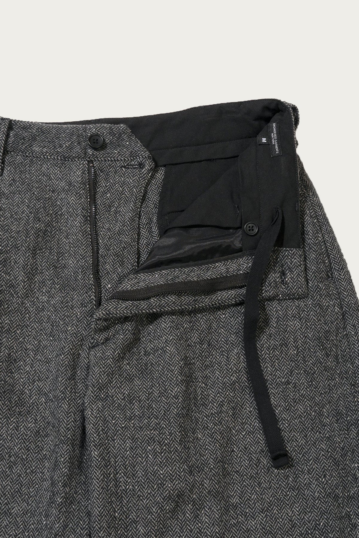 Engineered Garments - Officer Pant - Grey Poly/Wool Herringbone - Canoe Club