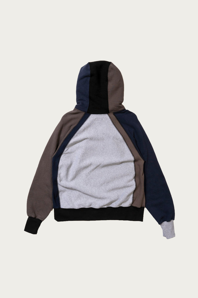 Engineered Garments - Raglan Hoody Combo - Black 12oz Cotton Fleece - Canoe Club