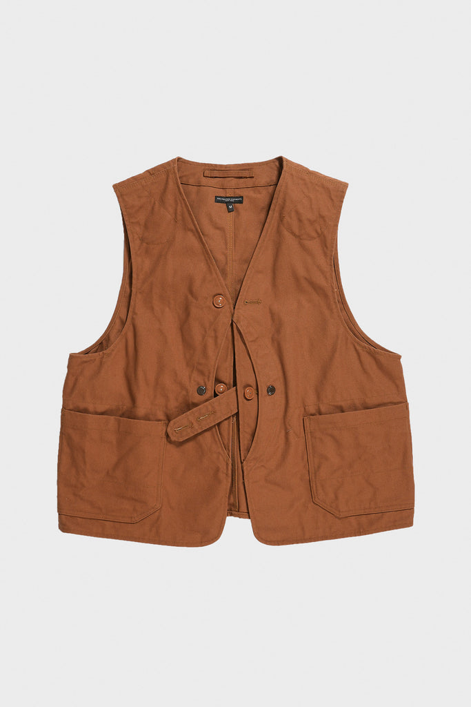 Engineered Garments - Upland Vest - Brown 12oz Duck Canvas - Canoe Club