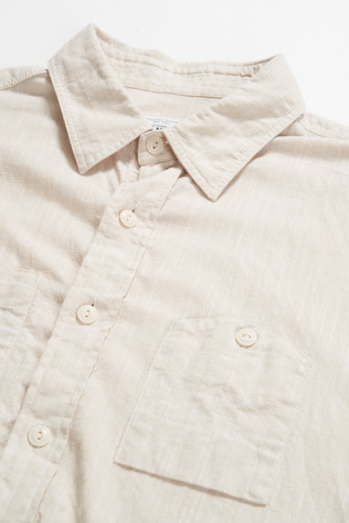 Engineered Garments - Work Shirt - Beige Cotton Slub - Canoe Club