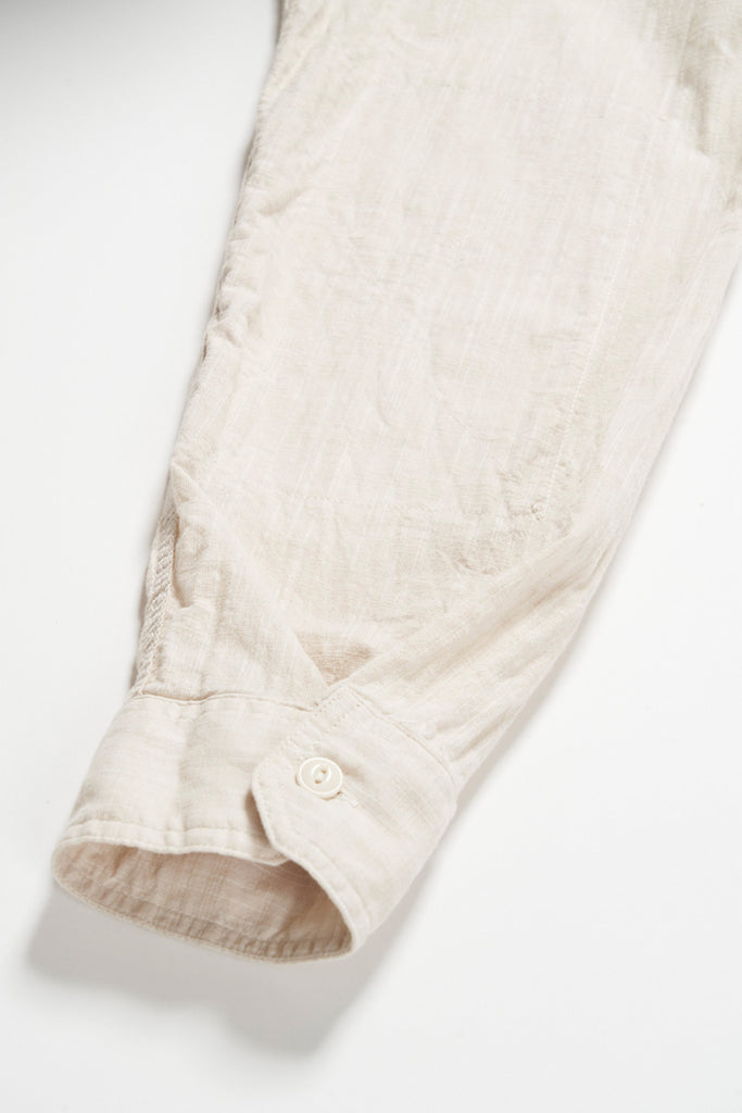 Engineered Garments - Work Shirt - Beige Cotton Slub - Canoe Club