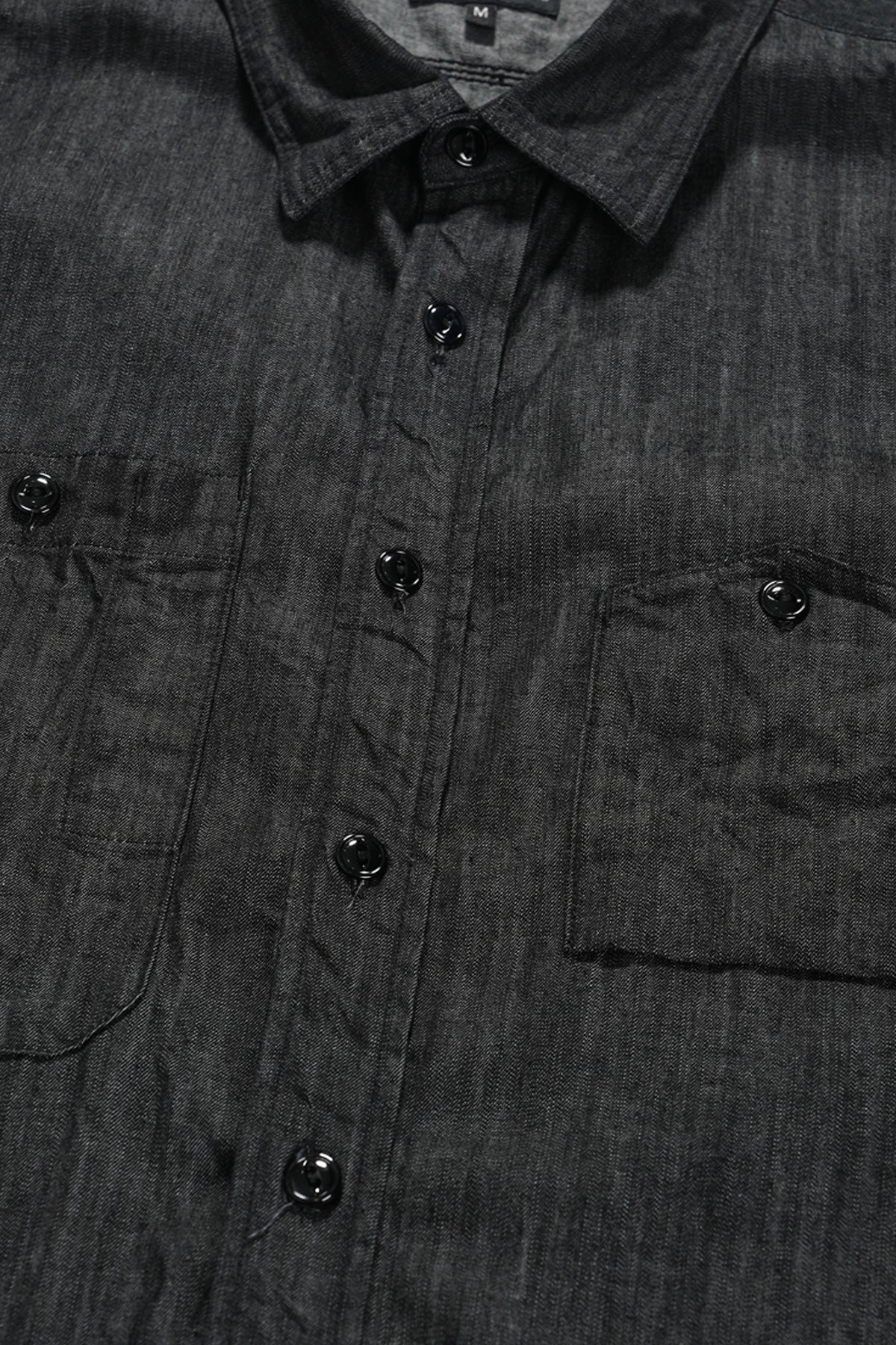 Work Shirt - Black Cotton Denim Shirting