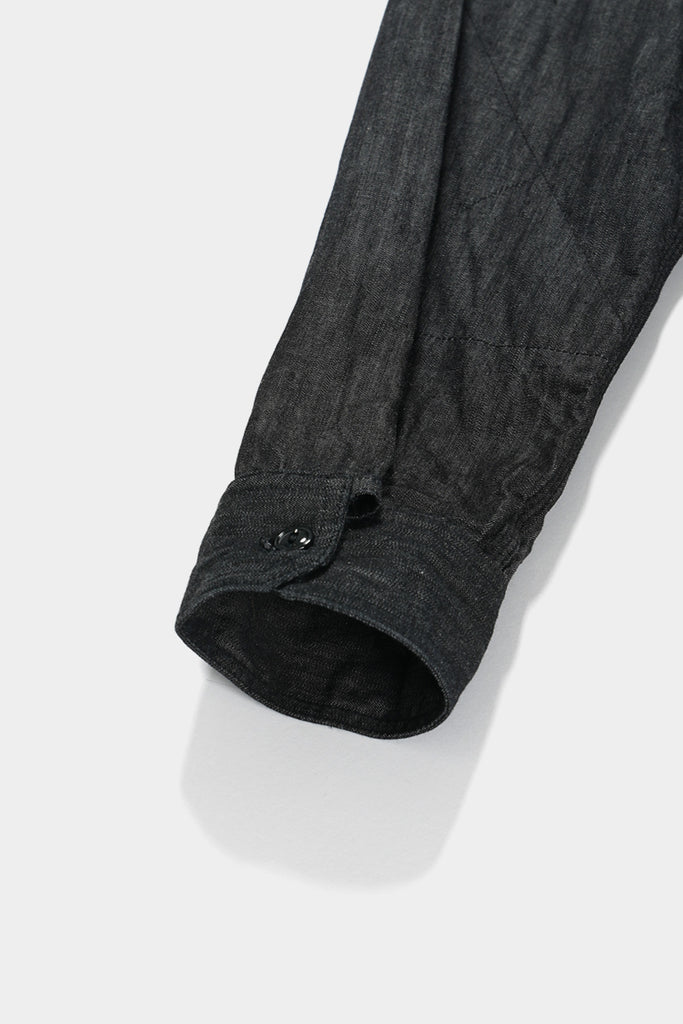 Engineered Garments - Work Shirt - Black Cotton Denim Shirting - Canoe Club