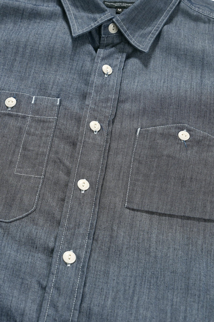 Engineered Garments - Work Shirt - Blue Cotton Chambray - Canoe Club
