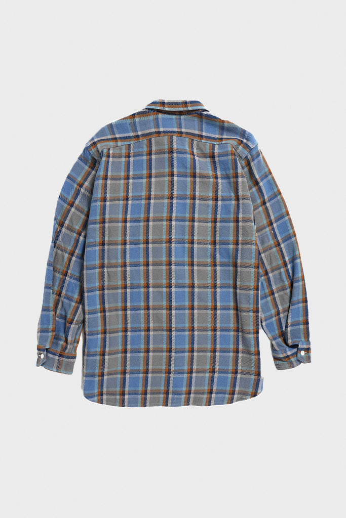 Engineered Garments - Work Shirt - Blue Cotton Heavy Twill Plaid - Canoe Club