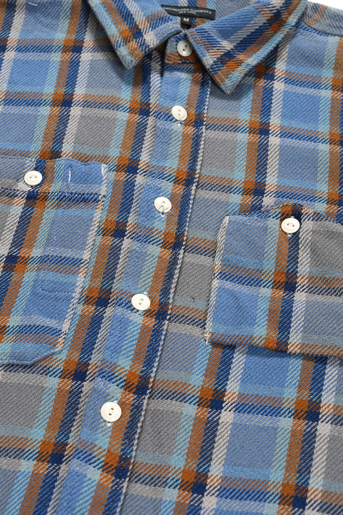 Engineered Garments - Work Shirt - Blue Cotton Heavy Twill Plaid - Canoe Club