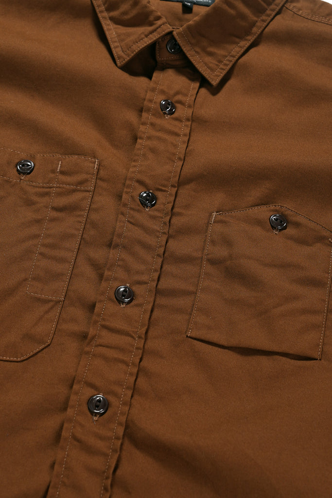 Engineered Garments - Work Shirt - Brown Cotton Micro Sanded Twill - Canoe Club