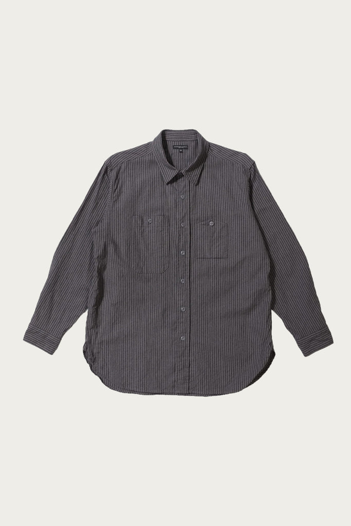 Engineered Garments - Work Shirt - Charcoal/Grey LC Stripe - Canoe Club