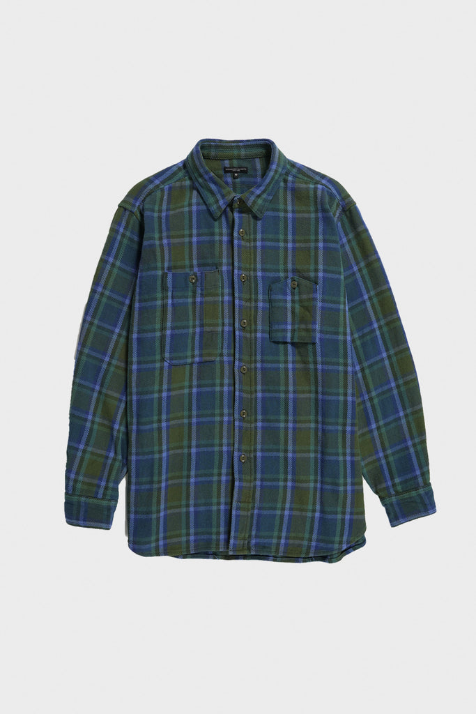 Engineered Garments - Work Shirt - Green Cotton Heavy Twill Plaid - Canoe Club
