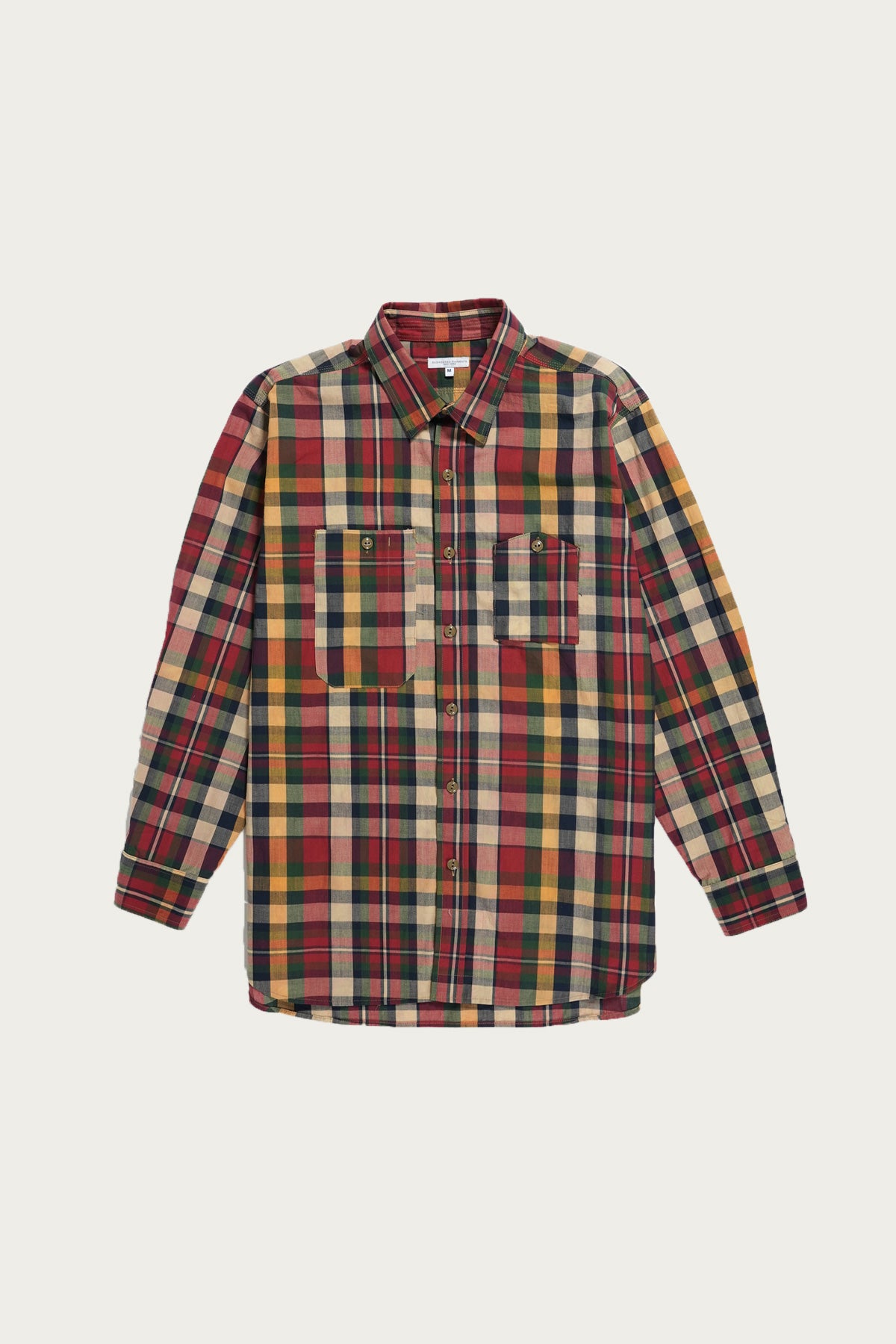 Engineered Garments - Work Shirt - Green/Navy Cotton Small Plaid - Canoe Club