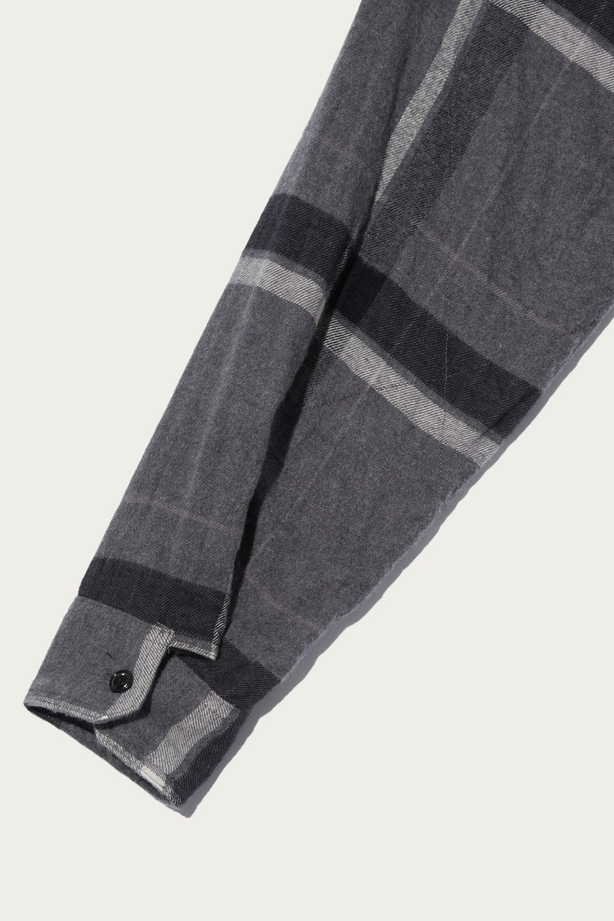 Engineered Garments - Work Shirt - Grey/Black Cotton Brushed Big Plaid - Canoe Club