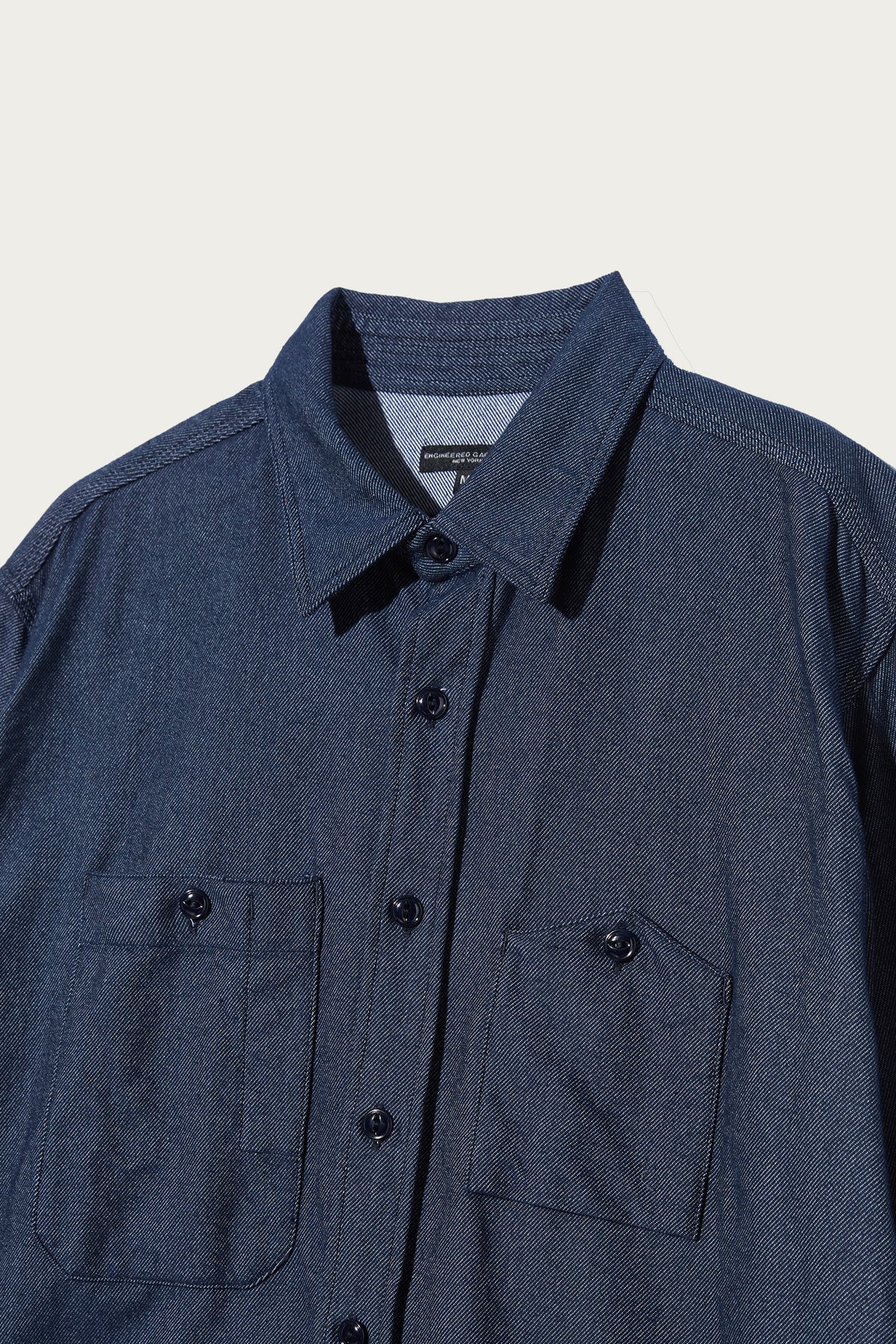 Engineered Garments - Work Shirt - Indigo Cotton Denim Flannel - Canoe Club