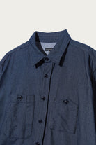 Engineered Garments - Work Shirt - Indigo Cotton Denim Flannel - Canoe Club